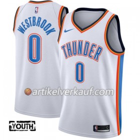 NBA Oklahoma City Thunder Trikot Russell Westbrook 0 Nike 2017-18 Weiß Swingman - Kinder